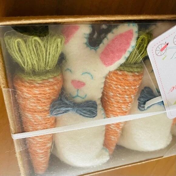 COTTONTAIL LANE 6ft Spring Easter Bunny & Carrot Garland NEW IN BOX - Picture 4 of 5